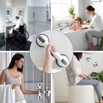 Set of 2 grab bars with suction cups 30 CM