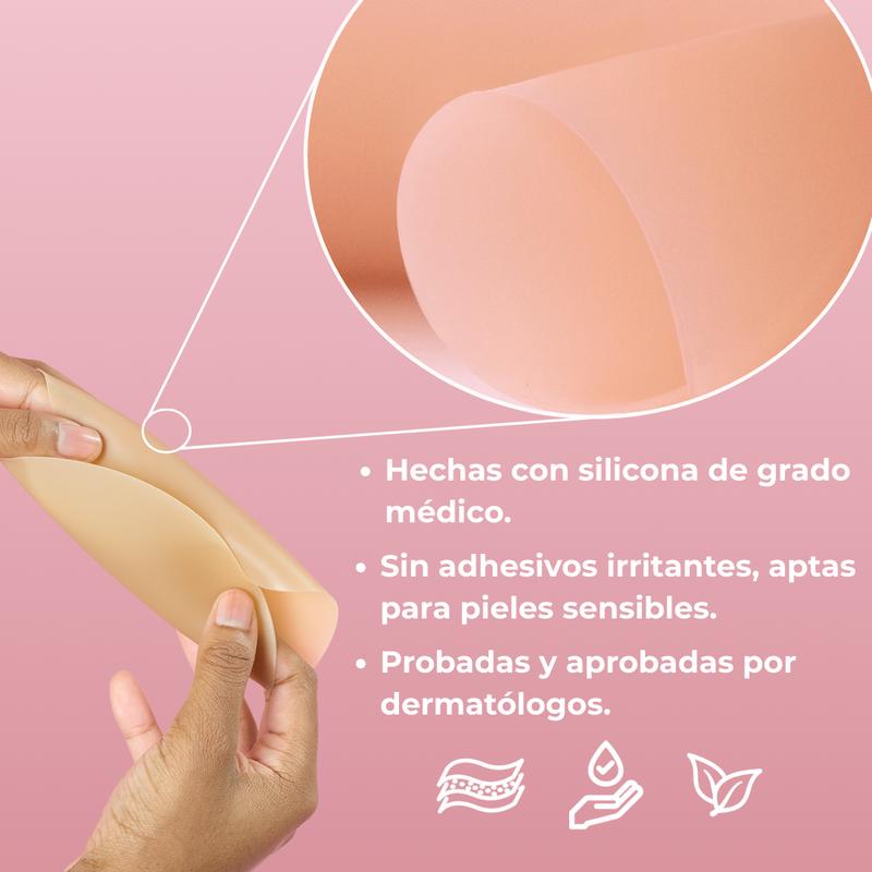 Pezoneras de Silicona sin Adhesivo en Forma de Círculo