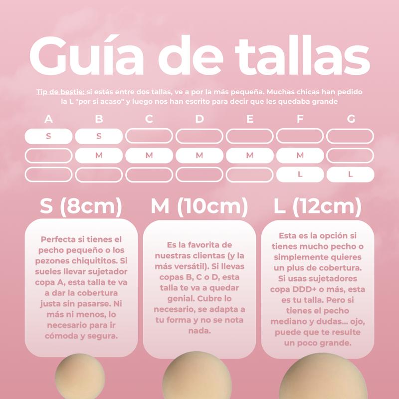 Pezoneras de Silicona sin Adhesivo en Forma de Círculo