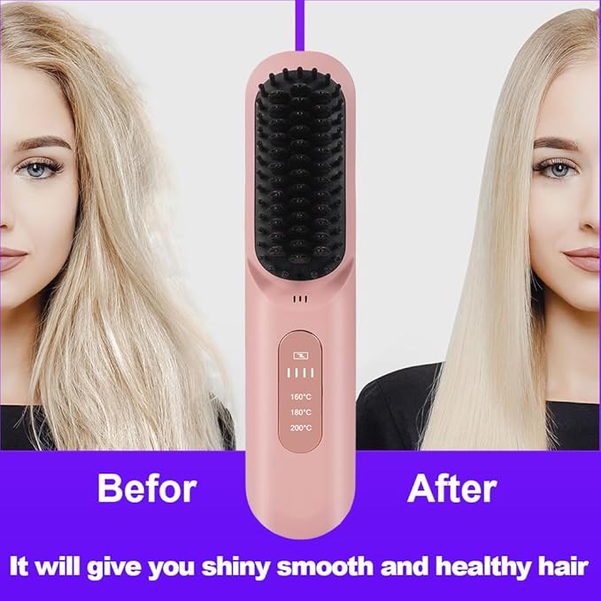 Mini Hair Straightener Brush