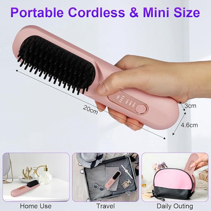 Mini Hair Straightener Brush