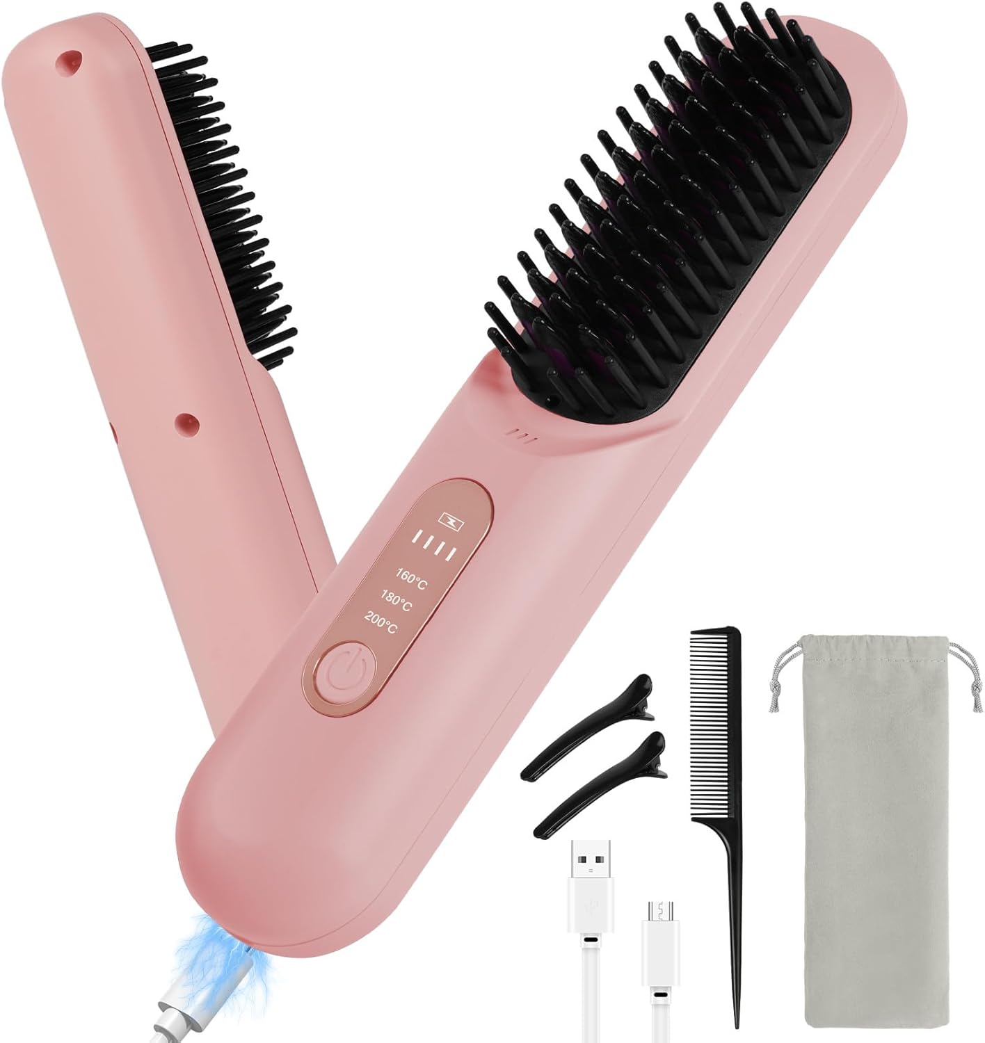 Mini Hair Straightener Brush
