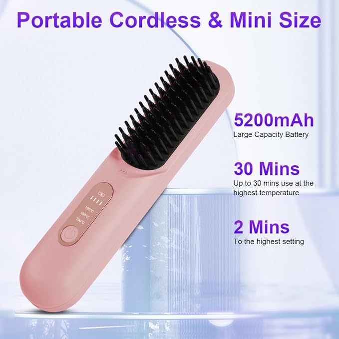Mini Hair Straightener Brush