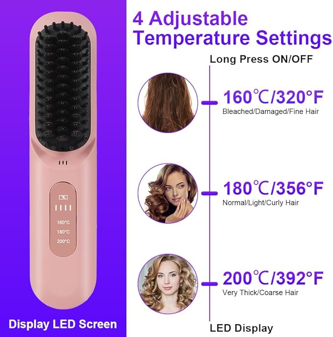 Mini Hair Straightener Brush