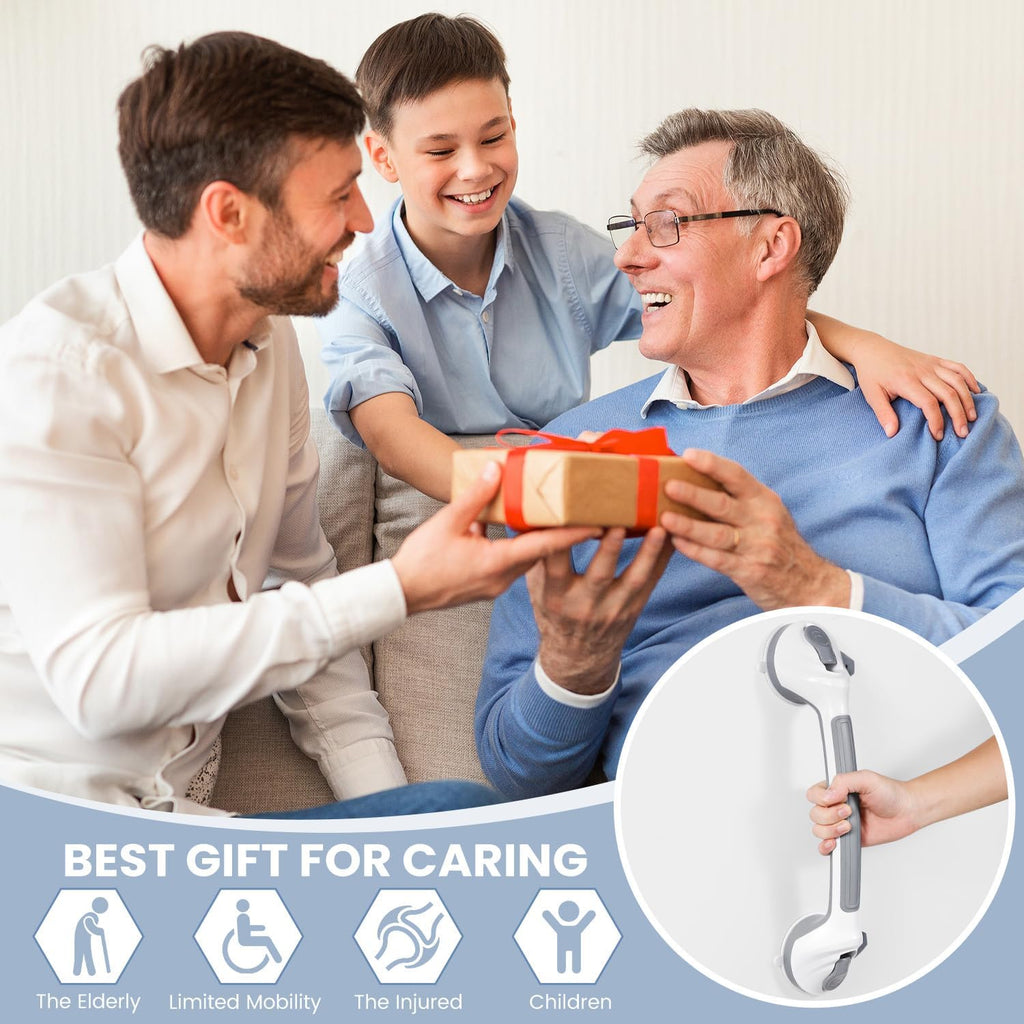 Reyiu Grab Bars for Shower, 16.5 Inch Shower Handle with Safety Indicators