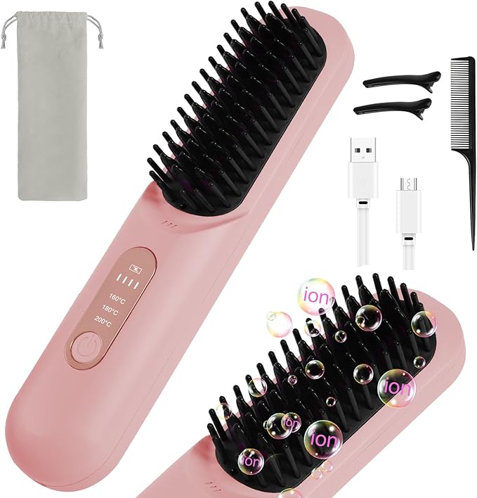 Mini Hair Straightener Brush