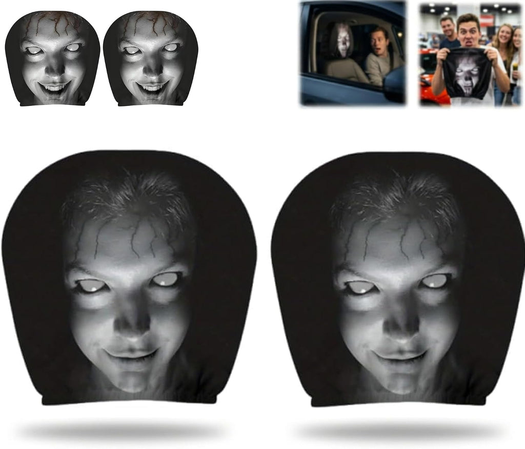 2 Pack Scary Headrest Covers for Cars