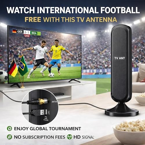 Antena de TV digital para interiores para Smart TV - 4K 1080p HD