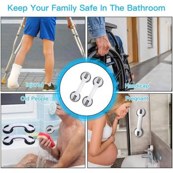 Set of 2 grab bars with suction cups 30 CM