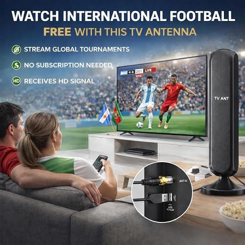Antena de TV digital para interiores para Smart TV - 4K 1080p HD