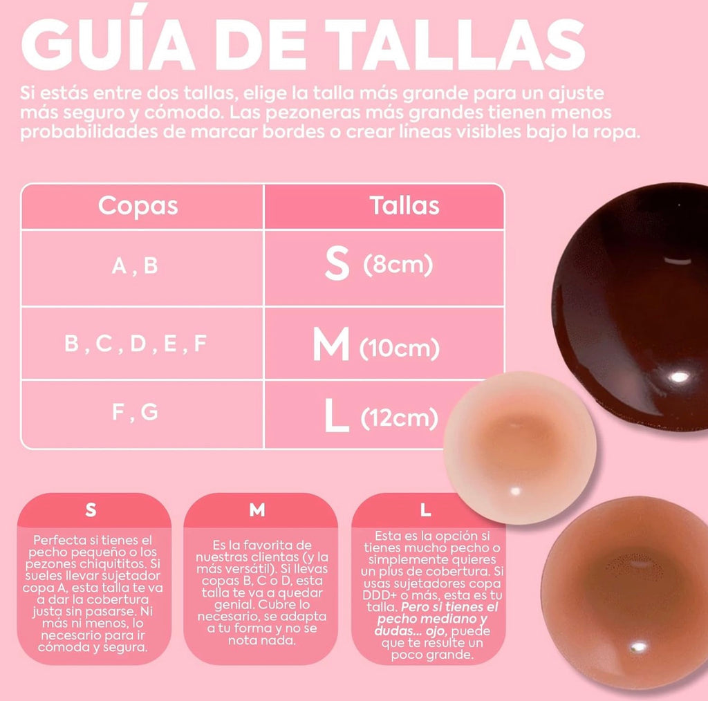Pezoneras de Silicona sin Adhesivo en Forma de Círculo