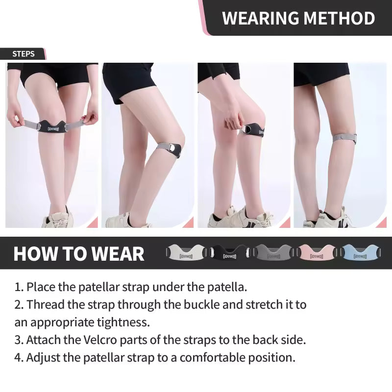 Silicone Patellar Tendon Support Strap for Knee Pain Relief